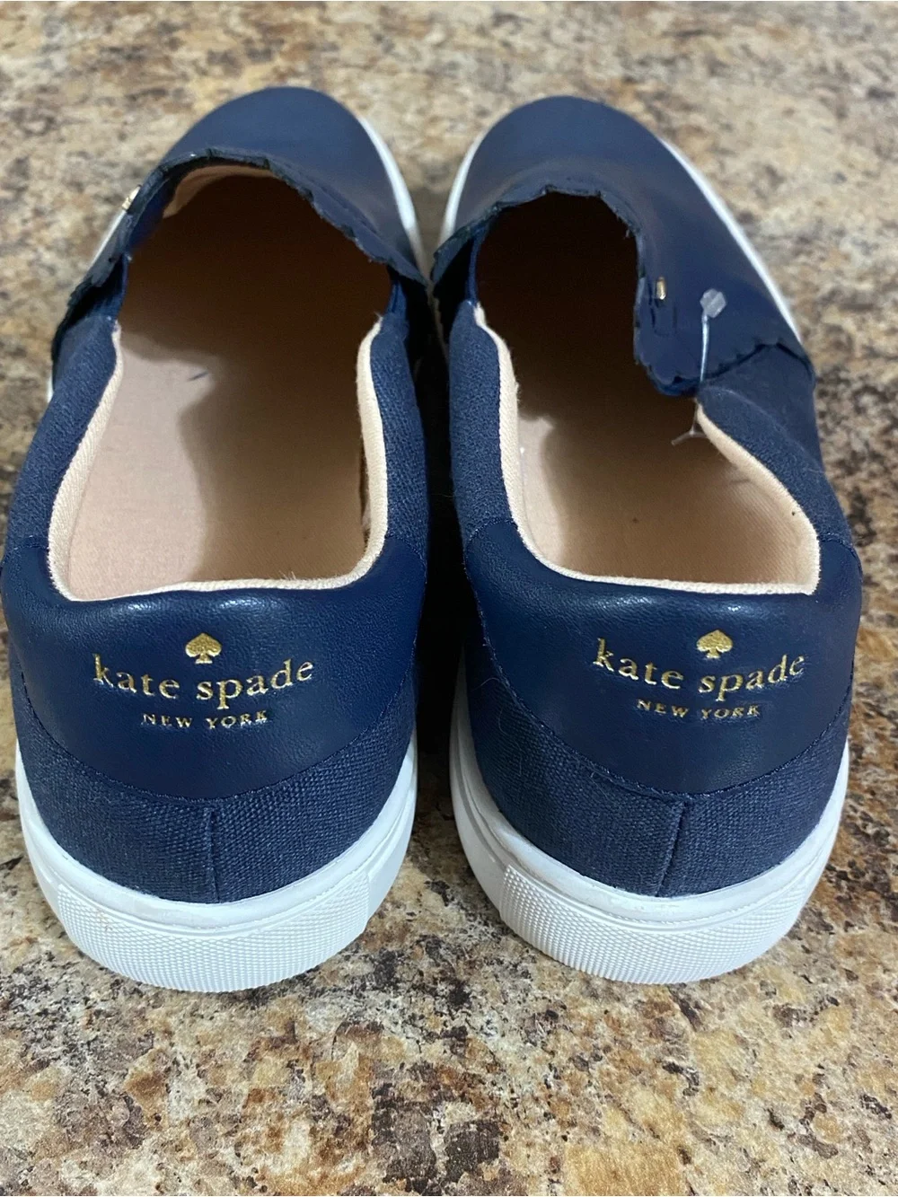 Kate Spade New York Navy/Gold Loafer Women’s Slip on shoes Size 8.5
